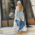 Ethnic Floral Long Sleeve Boho Kaftan Cover up image 3
