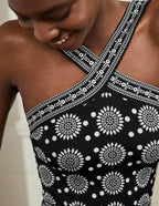 Ethnic Print Retro One Piece Swimsuit image 5