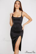Eve Gown Dress New Women Warm-Season Midi Satin Elegant Black for Party White Night Evening - Years Bodycon Dresses image 6