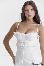 Eve White Stylish Broderie Maxi Dress image 5
