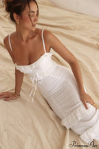 Eve White Stylish Broderie Maxi Dress image 9