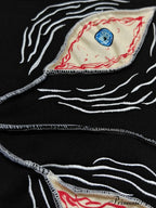 Evil Eye Patterned Dark Gothic Hip Hop Hoodie image 4