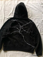 Evil Eye Patterned Dark Gothic Hip Hop Hoodie image 3