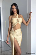 Exotic O-ring Cinched Charming Cut Out Dress image 15
