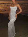 Exquisite Unique Light Charming Fabric Pleated Maxi Dress image 1