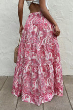 Boho Print A-Line Maxi Skirt image 3