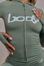Contrast Letter Vneck Slim Two Piece Set image 9