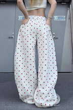 Star Letter Embroidered Cotton Baggy Sweat Pants image 4