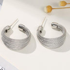Brushed Multi Layer Open Wide Bracelet image 7
