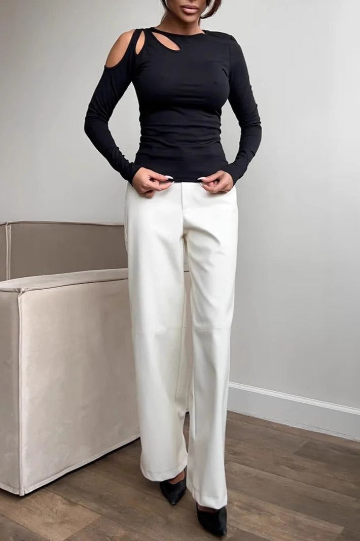 Off-Shoulder Bodycon Knit Top image 5