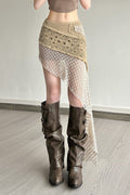 Slim Fit High-Waist Asymmetrical Skirt image 1