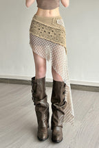 Slim Fit High-Waist Asymmetrical Skirt image 1