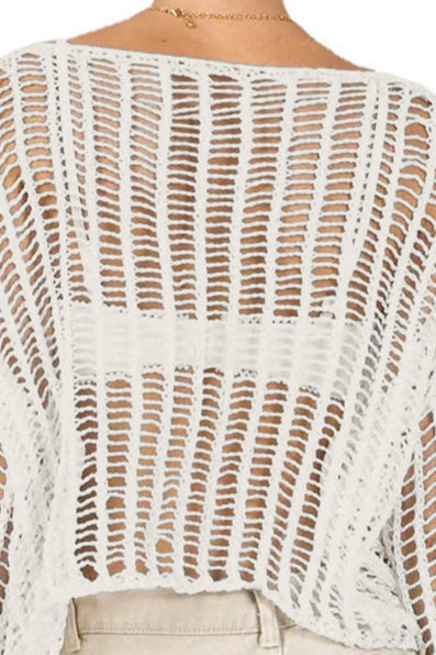 Crochet Hollow Out Vacation Cover Up image 3