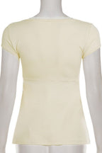 Lace Ruffle Pleated Button Blouse image 6
