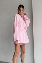 Cotton Long Sleeve Shirt Wide Leg Pants Two Piece Set image 2