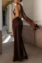 Sexy Satin Backless Sleeveless Party Dress image 12