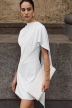 Simple Irregular Sleeveless Waist Mini Dress image 5