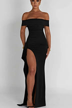 Off Shoulder Slit Party Formal Dress image 10