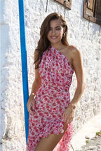 Floral Print Midi Bodycon Floral Dress image 1