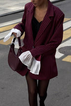 Vintage Striped Patchwork Blazer image 8