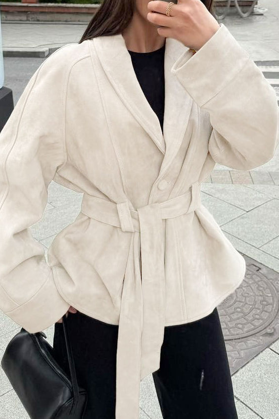 Suede Vintage Long Sleeve Jacket image 16