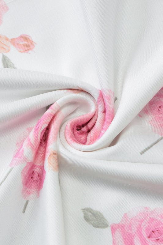 Strapless Backless Slim Printed Floral Dress image 5