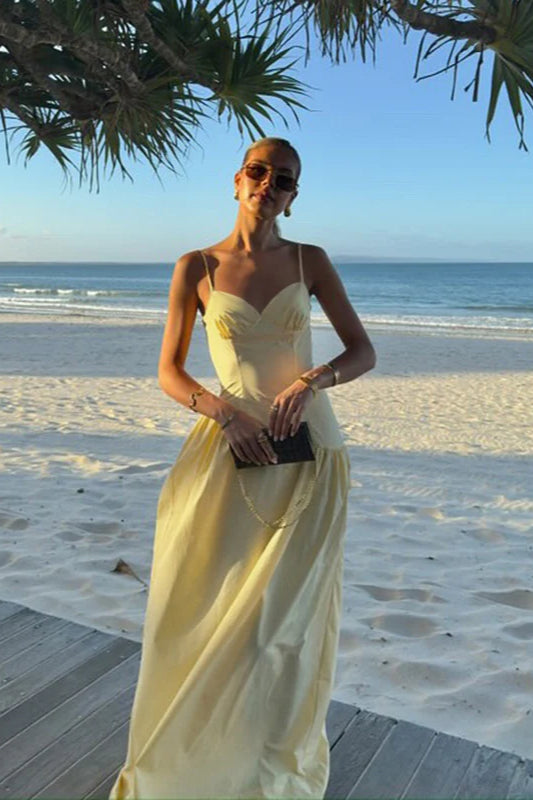 A-Line Strap Dress Slim Fit Maxi Dress image 3