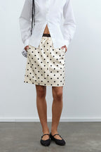 Drawstring Polka Dot Skirt image 3