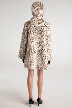 Leopard Print Faux Fur Trench Coat image 3