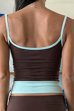 Casual Morandi Color Contrast Cami Top image 12