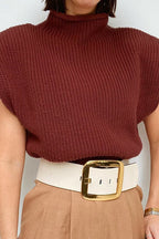 Vintage Turtleneck Short Sleeve Sweater image 6