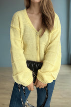 Relaxed V-Neck Cardigan image 10