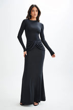 Long Sleeve Crew Neck Maxi Dress image 7