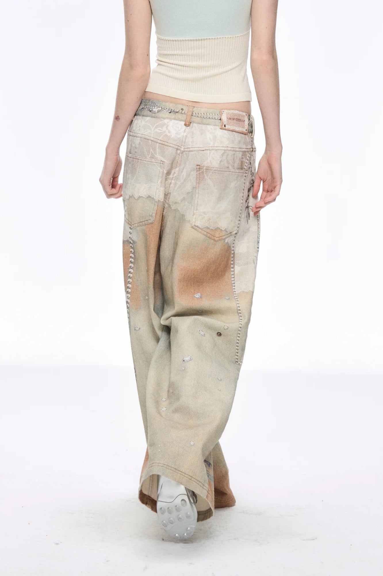 Tie Dye Baggy Wide Leg Denim Jeans image 22