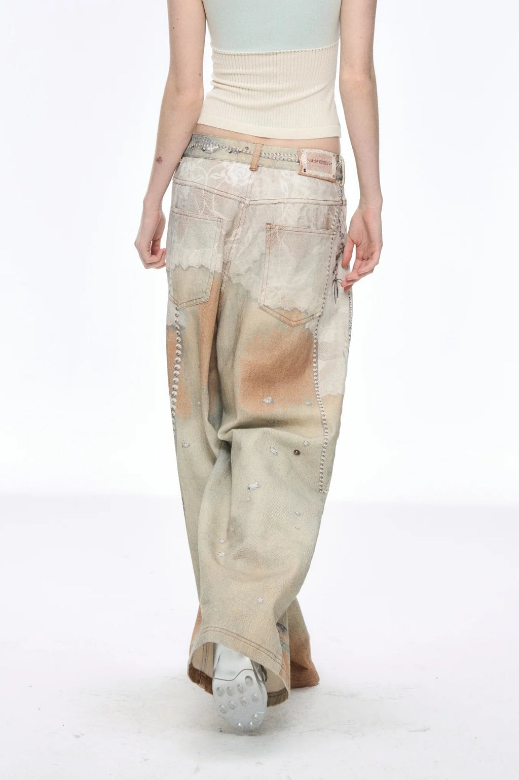 Tie Dye Baggy Wide Leg Denim Jeans image 3
