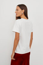 Casual Minimalist Fun Print Loose Cotton T-shirt image 4