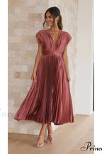 Female Loose Zipper Trendy Pleated Party Dress image 4