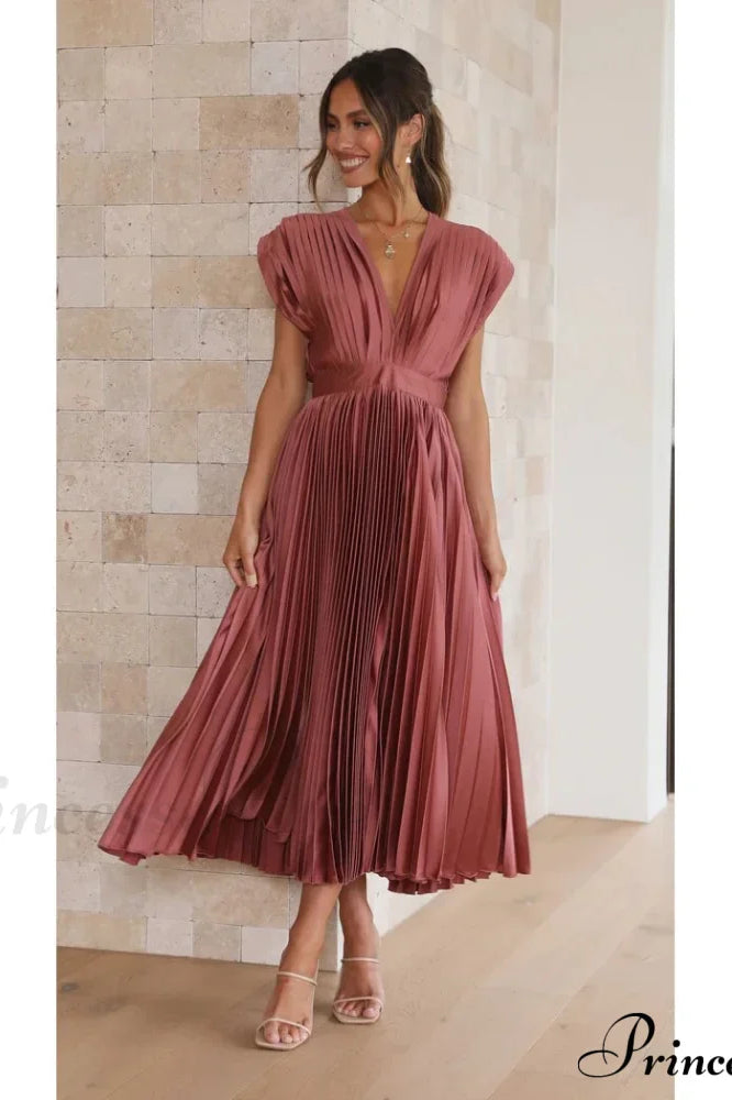 Female Loose Zipper Trendy Pleated Party Dress image 4