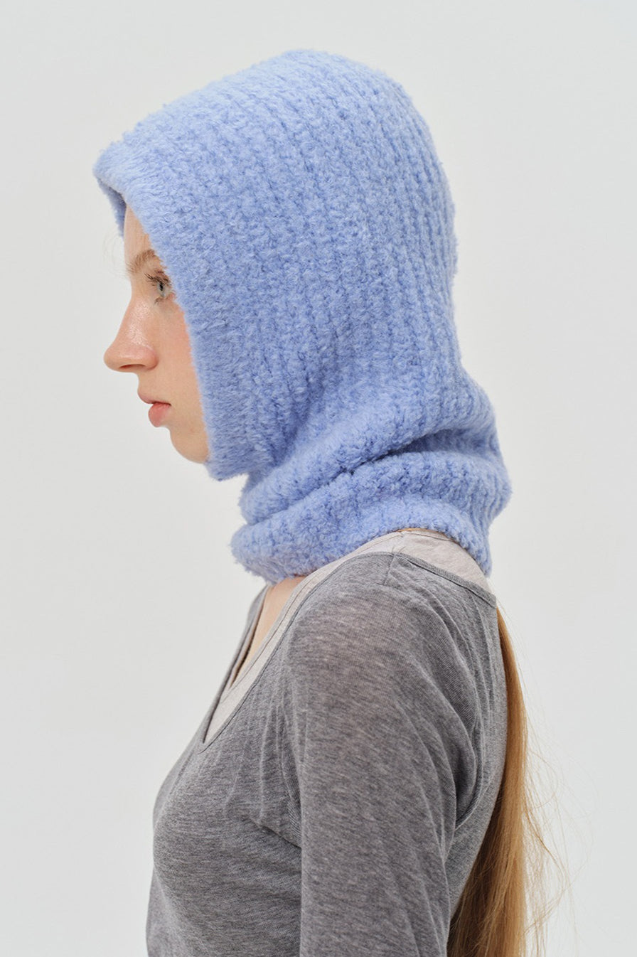 Solid Color Wool Blend Balaclava One-Piece Warm Knitted Hat image 4
