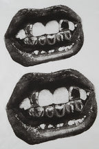 Hip Hop Lip Print Asymmetric Neck Sexy T-shirt image 5