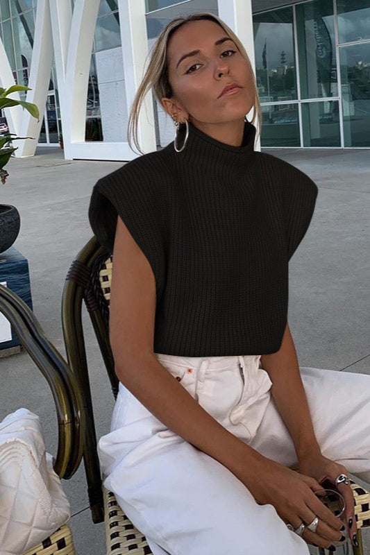 Vintage Turtleneck Short Sleeve Sweater image 9
