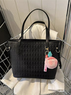 Cosette Woven Tote detail view styled for Avrienne