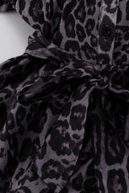 Chiffon Leopard Print Long Sleeve Mini Dress image 8
