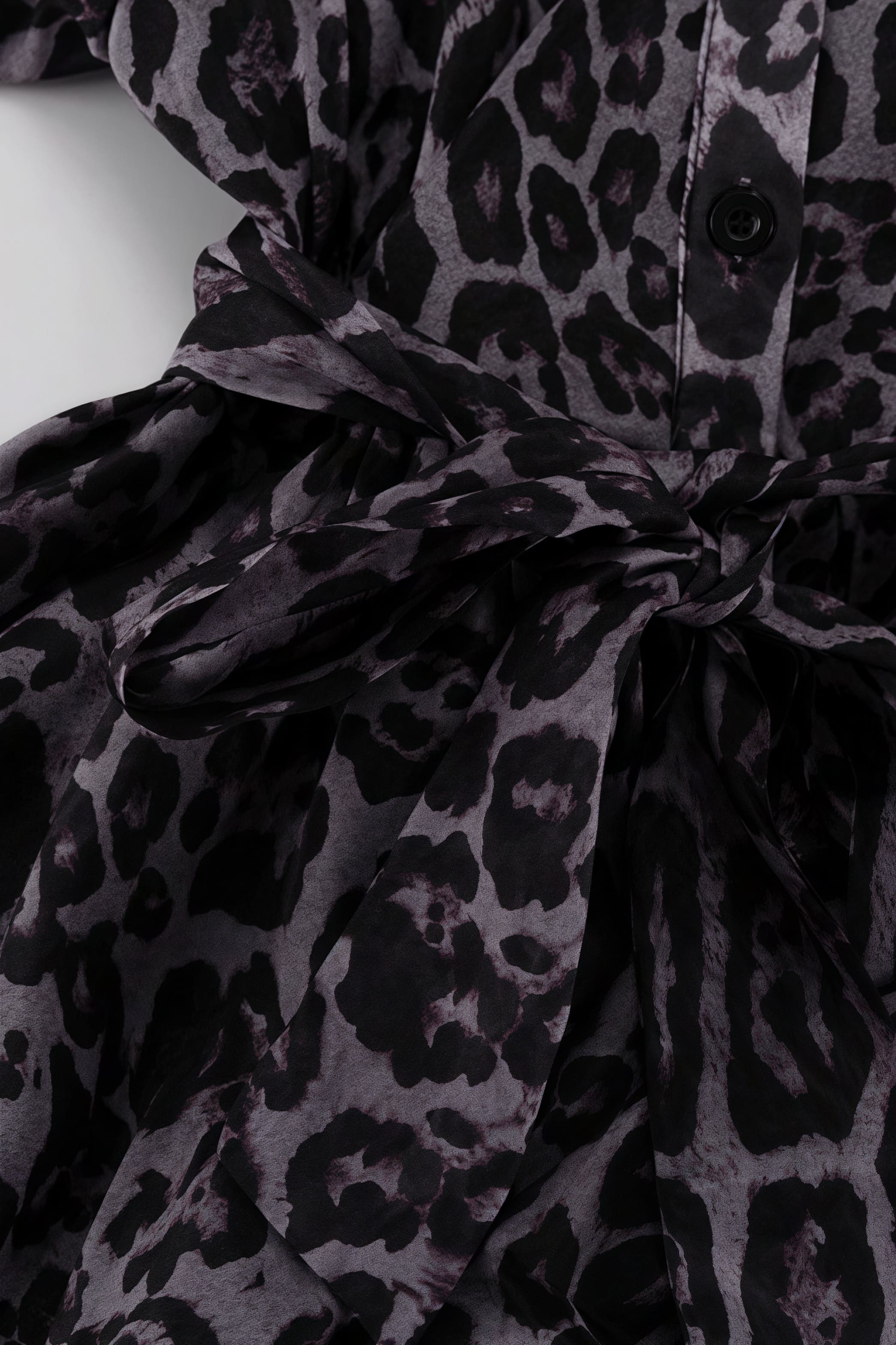 Chiffon Leopard Print Long Sleeve Mini Dress image 8