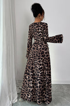Chic Leopard Long Sleeve Maxi Dress image 4