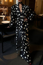 Vintage Polka Dot Sash Maxi Dress image 8