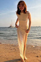Round Neck Knit Tank Boho Dress image 2
