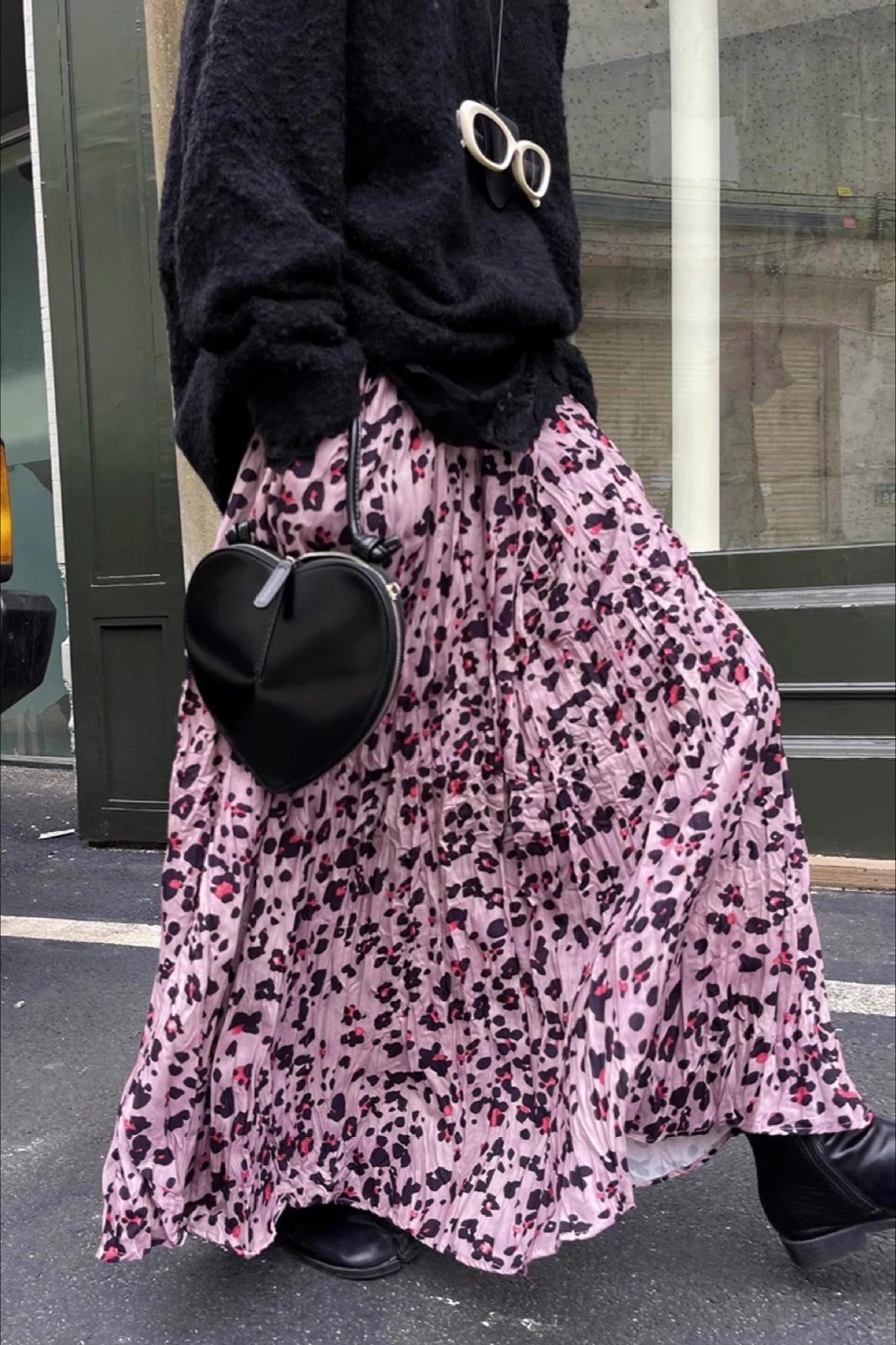 Vintage Leopard Midi Flare Skirt image 4