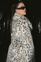 Leopard Print Faux Fur Long Coat image 3