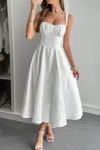 Jacquard Spaghetti Strap Cocktail Dress image 2